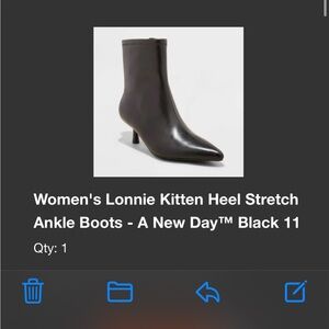 A New Day Lonnie Kitten Heel Stretch Ankle Boots